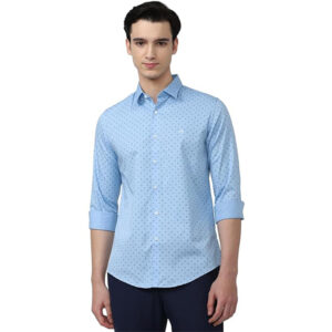 Peter England Men’s Printed Slim Fit Party Branded Insignia Full Sleeve Casual Shirt Cotton