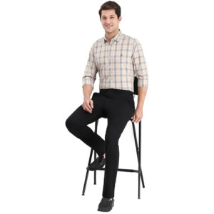 Allen Solly Men's 100% Cotton Slim Fit Full Sleeve Checkered Formal Shirt