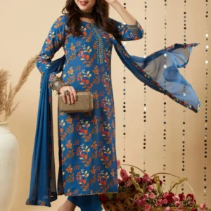 Printed Kurta, Trouser/Pant & Dupatta Set